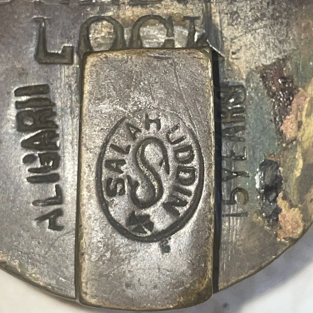 WORKING Vintage Brass‎ & Steel 10 Lever Padlock And Key Darbar Lock Salahuddin